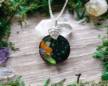 Load image into Gallery viewer, Floral moon pendant