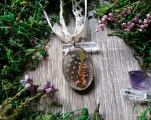 Load image into Gallery viewer, Heather pendant with real feather