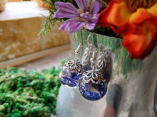 Load image into Gallery viewer, Cornflower petal drop earrings