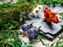 Load image into Gallery viewer, Cornflower petal drop earrings