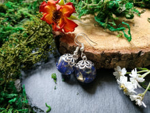 Load image into Gallery viewer, Cornflower petal drop earrings