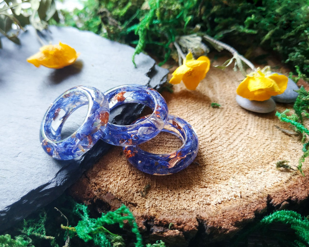 Cornflower petal ring