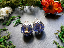 Load image into Gallery viewer, Cornflower petal drop earrings
